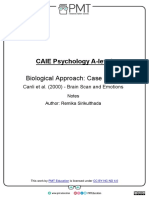 CAIE Psychology A-Level: Biological Approach: Case Study