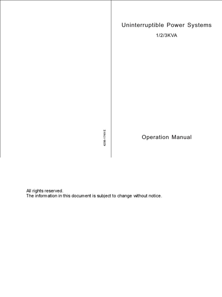 UPS Operation and Setup Manual | PDF | Power Inverter | Mains Electricity