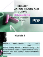 ECE4007 Information Theory and Coding: DR - Sangeetha R.G