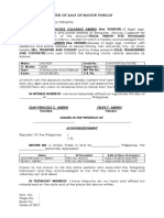 DEED OF SALE - Motor Vehicle