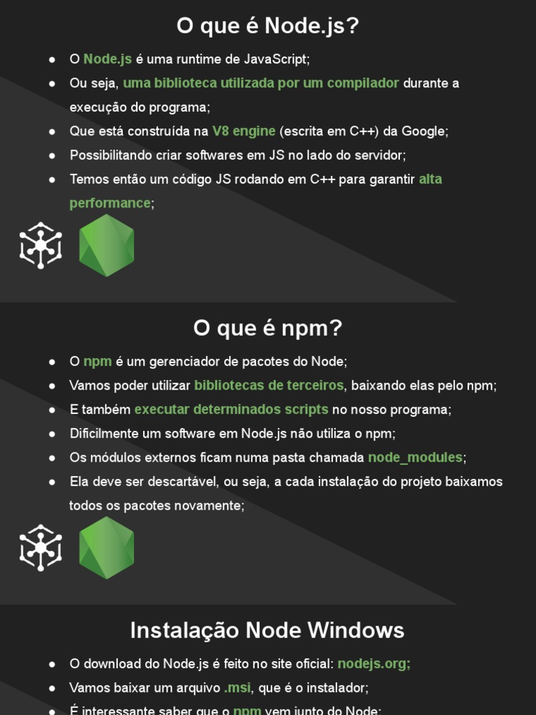 Introdução ao Node.js e npm | PDF | Protocolo de transferência de ...