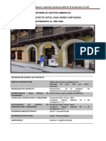 Informe de Gestión Ambiental Hotel Casa Verde 2020 