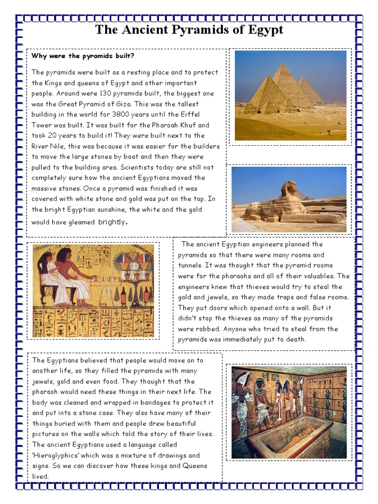 Facts About the Ancient Egyptian Pyramids | PDF | Egyptian Pyramids ...