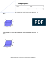 3D Pythagoras: Name: Class: Date: Mark: /7 %