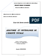 1 - Anatomie Et Physiologie de Lédenté Totale (2eme Partie)