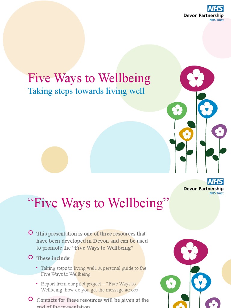 Five Steps to Mental Wellbeing | PDF | Well Being | Mental Health