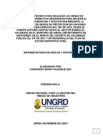 Informe Geológico y Geotécnico Girón Santander.