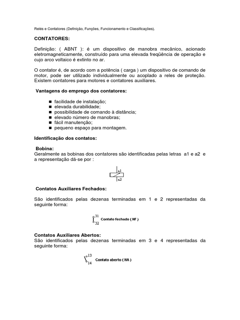 CONTATORES, PDF, Relé