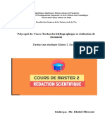 Polycopié Du Cours: Recherche Bibliographique Et Réalisation de Document