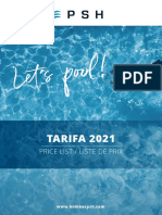 PSH 2021 Tarifa Price List