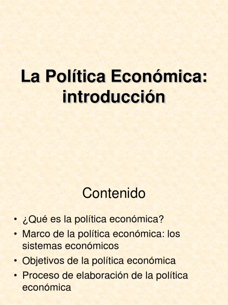 La Política Económica PDF La política fiscal La política