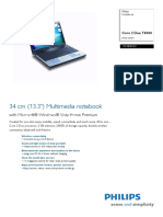 34 CM (13.3") Multimedia Notebook: With Microsoft® Windows® Vista Home Premium