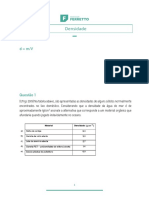 Densidade e suas aplicações