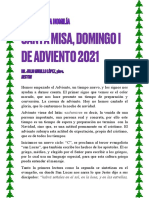 Síntesis de La Homilía Del Domingo I de Adviento 2021