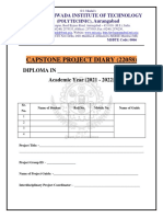 Capstone Project Diary (22058) : DIPLOMA IN - Academic Year (2021 - 2022)