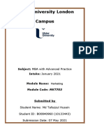 Ulster University London Campus: Subject: MBA With Advanced Practice Intake: January 2021