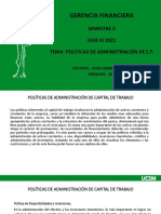 Políticas de Administración de Capital de Trabajo 2021