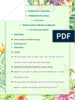 Submitted To DR Irfan Submitted by Attiqa ID NO:8544 Neurological Physical Therapy Cn-Vii Facial Nerve Function