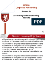 HI5020 Corporate Accounting: Session 9b Accounting For Non-Controlling Interests