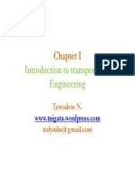 Introduction To Transportation Engineering: Tewodros N
