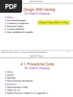 Design With Verilog: Dr. Paul D. Franzon