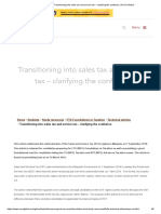 Transitioning Into Sales Tax and Service Tax - Clarifying The Confusion