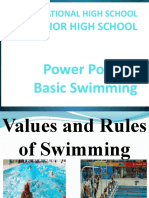 Values, Purposes, Rules For Safe Swimming