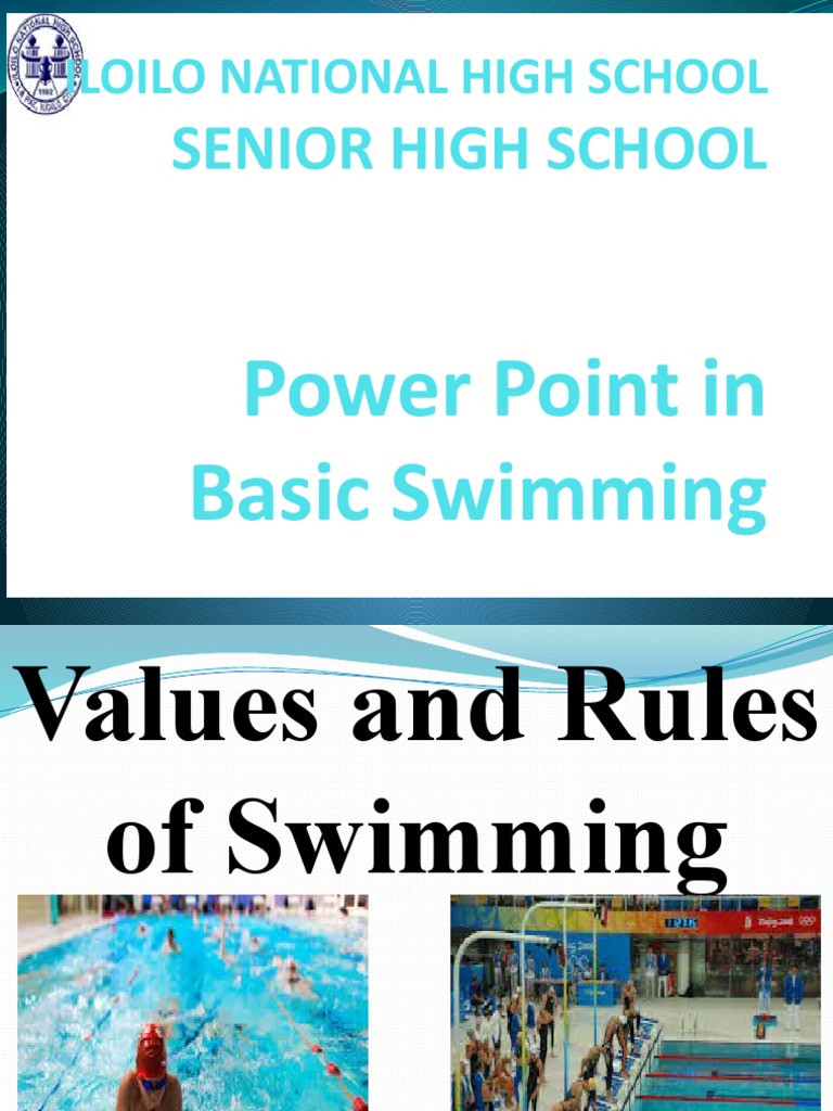 Values, Purposes, Rules For Safe Swimming PDF Swimming Physical