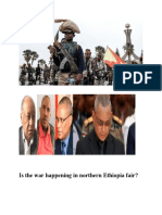 Is The War Happening in Northern Ethiopia Fair