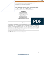 Analysis of The Effect of Inflation, Interest Rates, and Exchange Rates On Gross Domestic Product (GDP) in Indonesia