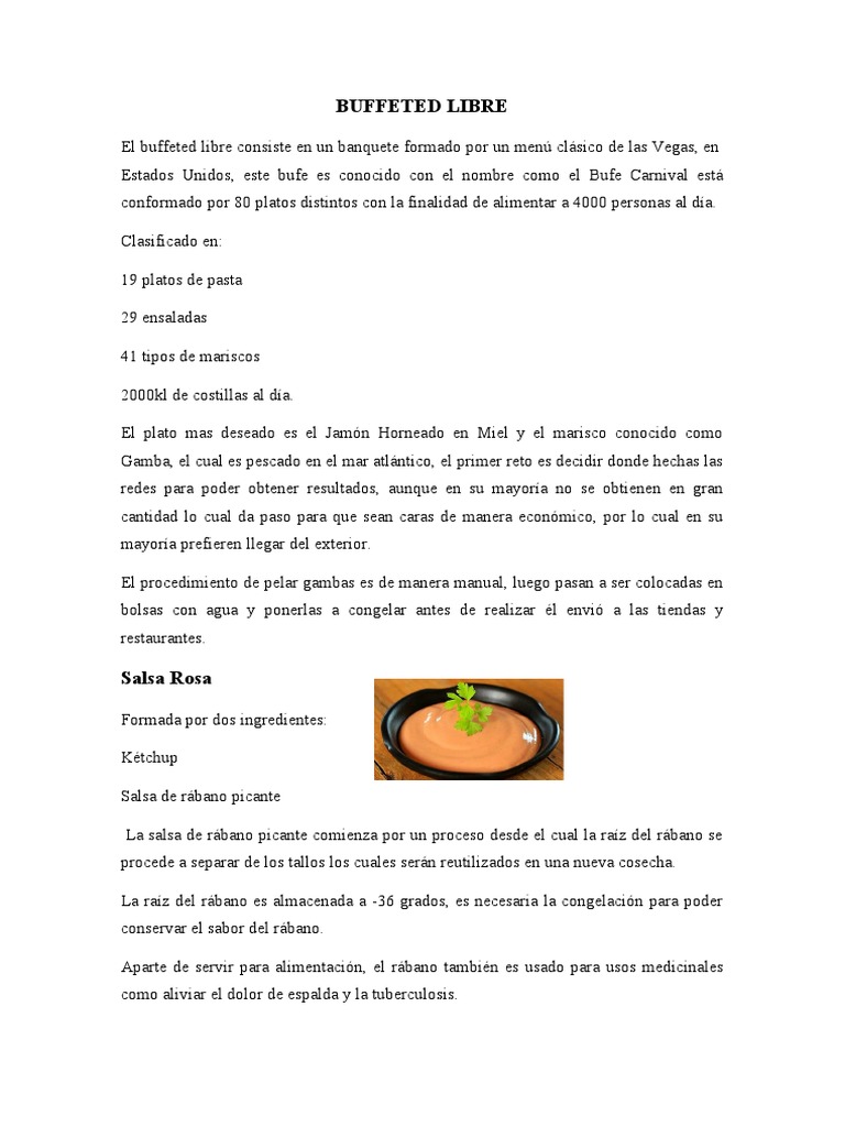 Buffeted Libre | PDF | Azúcar | Dieta y nutrición