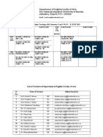 Timetable For Online Teaching of BA Semester 3 and 5 12 JUNE 2021