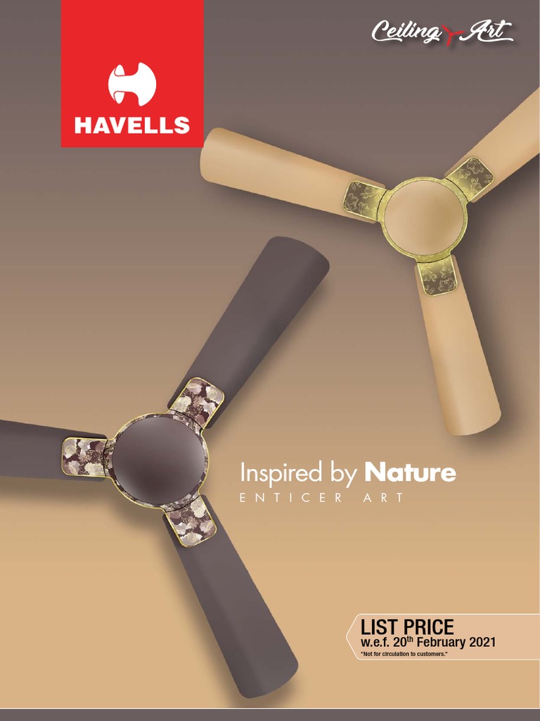 Energy Saving Ceiling Fan Price List and Product Catalogue Featuring