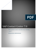 SAP CCTR Introductory Training Infrastructure Administrator