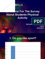 Questions For The Survey About Students Physical Activity: Sermuksi Primary School Latvia 2010-2011