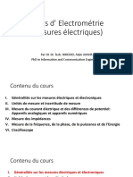 Cours d’ Electrométrie - 1