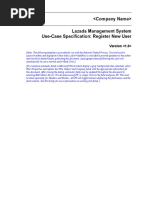 Lazada Management System Use-Case Specification: Register New User