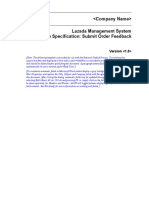 Lazada Management System Use-Case Specification: Submit Order Feedback