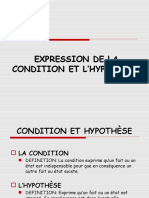 Expression de La Condition Et de L - Hypothèse