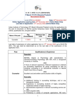 Advertisement - Counselor (Adhoc) - 1