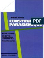 Construire Parasismique Des Batiments - Milan Zacek