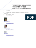 The Use of Absorbing Boundaries in Dynamic Analyses of Soil-Structure Interaction Problems