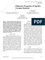 Synthesis and dielectric properties of MgTiO3 ceramic