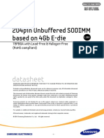 204pin Unbuffered SODIMM Based On 4Gb E-Die: Datasheet