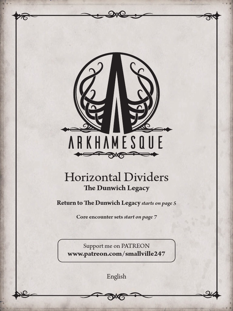 Dunwich Legacy Encounter Dividers | PDF