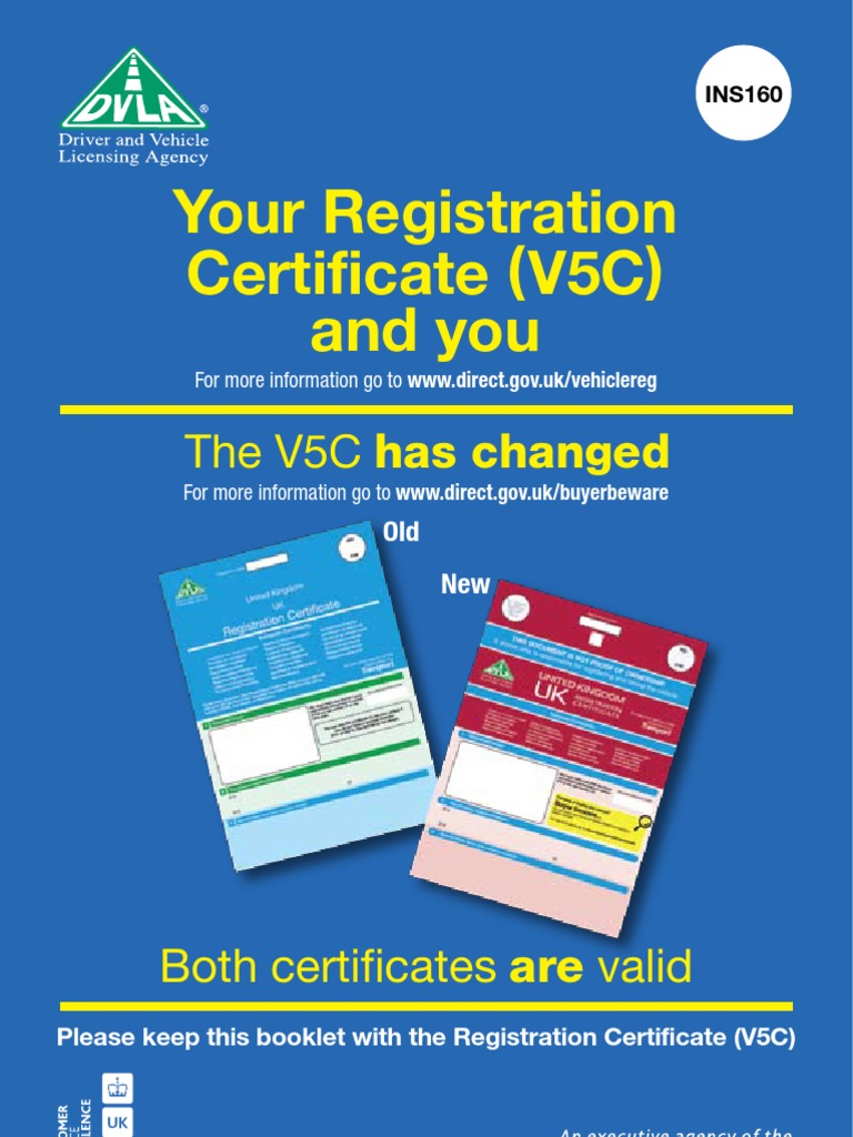 Your Registration Certificate (V5C) and You | PDF | Vehicles | Transport