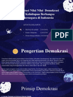 Implementasi nilai nilai  Demokrasi dalam kehidupan berbangsa dan bernegara di Indonesia
