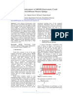 MEMS Comb Drive Actuator Spring Design Optimization