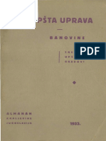 Opsta Uprava Banovine Srezovi Opstine Gradovi Almanah Kraljevine Jugoslavije 1932