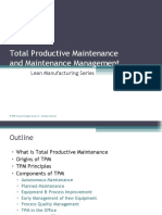 Total Productive Maintenance and Maintenance Management: Lean Manufacturing Series